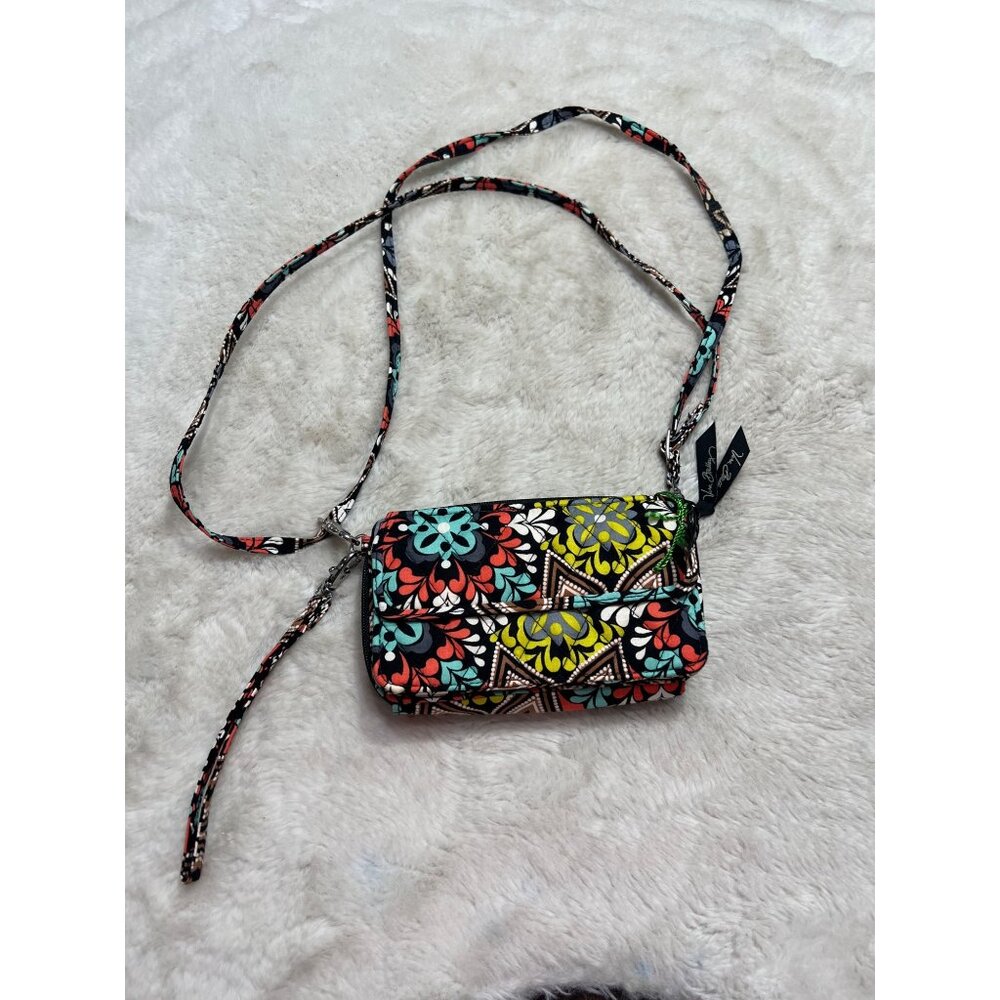 Vera Bradley Sierra Floral Crossbody Wristlet With Strap